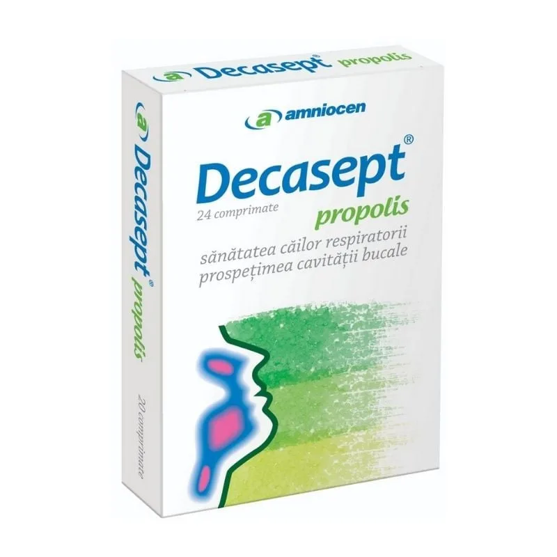 Decasept propolis, 24 comprimate, Amniocen — preț și oferte