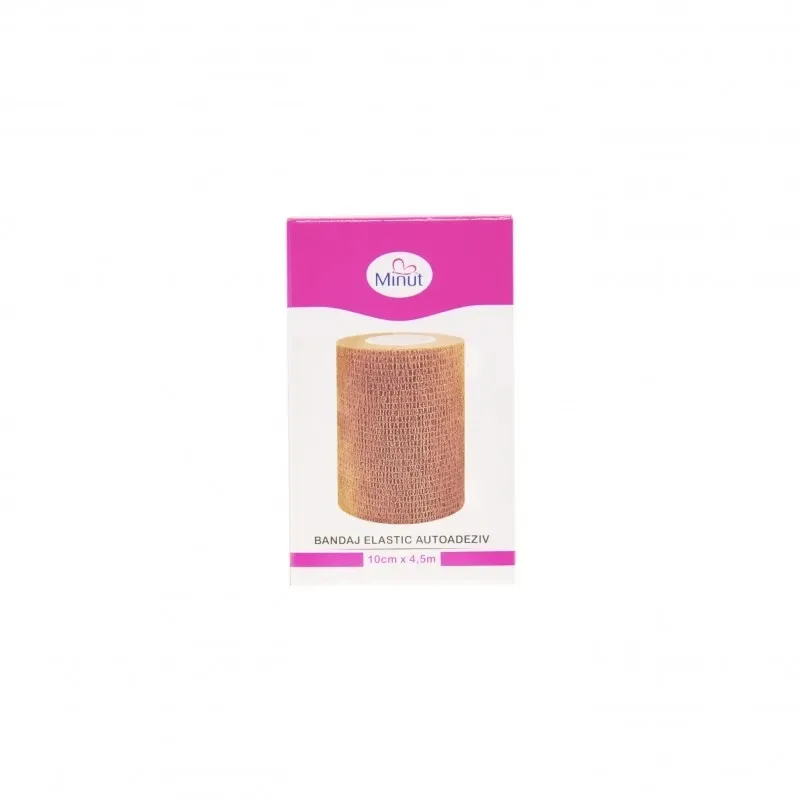 Bandaj elastic autoadeziv neutru, 10cm x 4,5m, Minut — preț și oferte