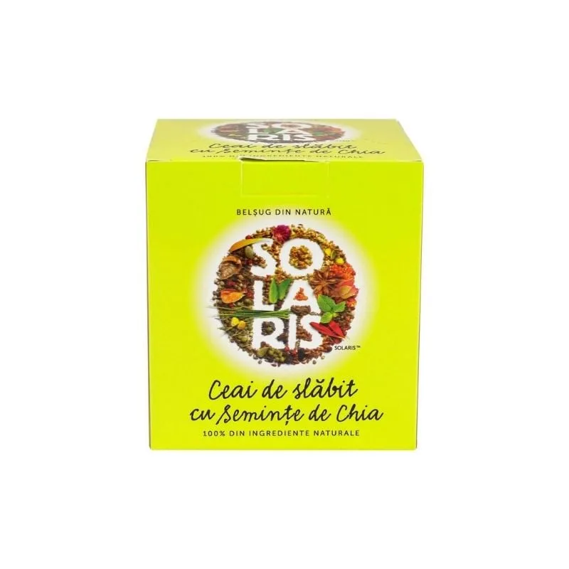 Ceai de slabit cu seminte de chia, 20 plicuri, Solaris — preț și oferte