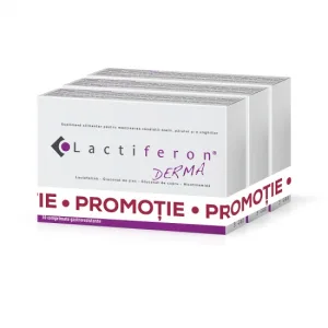 Lactiferon Derma, 30 comprimate, oferta 2+1gratuit, Meditrina