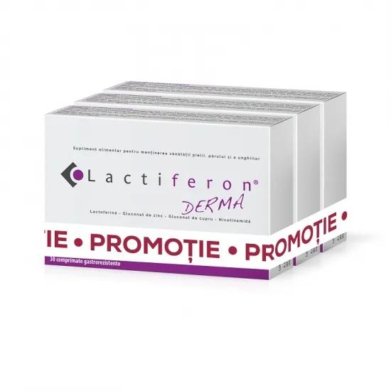 Lactiferon Derma, 30 comprimate, oferta 2+1gratuit, Meditrina — preț și oferte