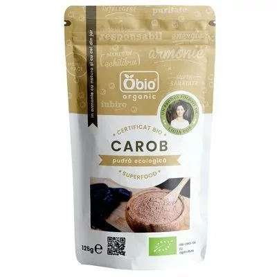 Pudra de carob - roscove bio, 125g, OBio — preț și oferte