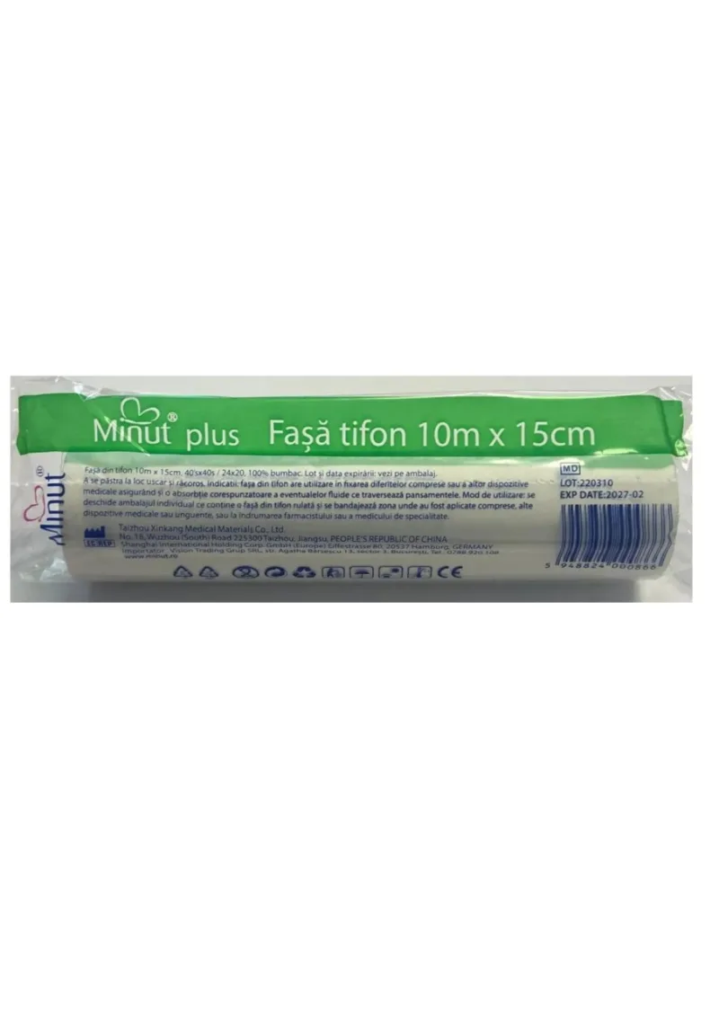 Fasa din tifon 15cm x 10m, 1 bucata, Minut — preț și oferte