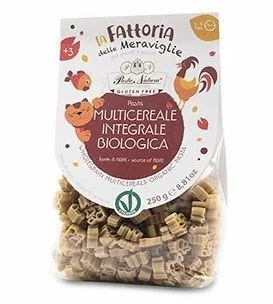 Paste integrale pentru copii multicereale eco, fara gluten, 250g, Pasta Natura