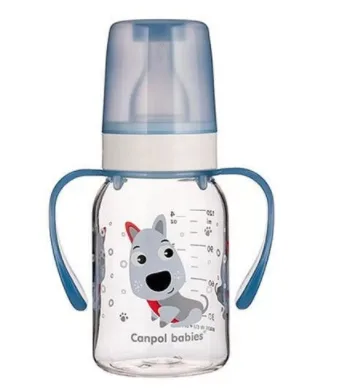 Biberon cu manere 3 luni+, 120ml, 11/823, Canpol CANPOL BABIES — preț și oferte