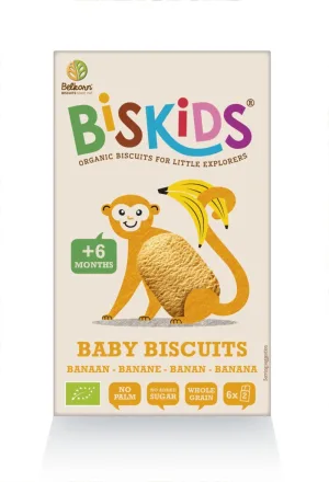 Biskids cu banane ECO, biscuiti, 120g, Belkorn