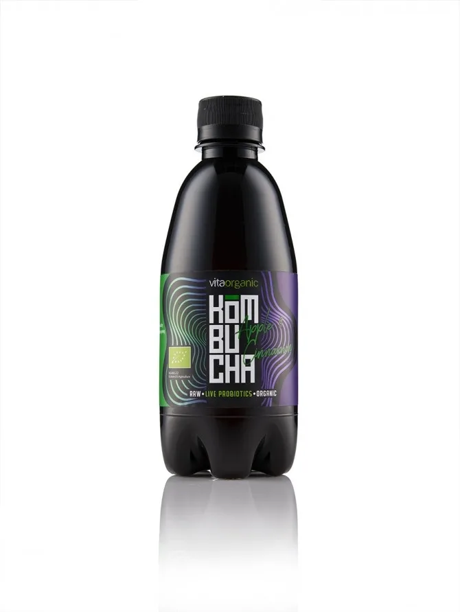 Bautura kombucha cu mere si scortisoara Bio, 330ml, Vita Organic — preț și oferte