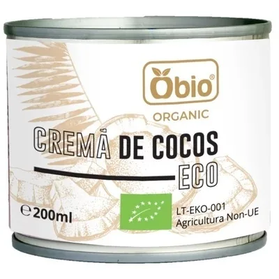 Cremă de cocos bio, cremă, 200ml, OBio — preț și oferte