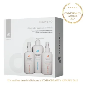 Set Sampon impotriva caderii parului, 250ml, 1 bucata + Lotiune impotriva caderii parului, 150ml, 2 bucati, Regivero