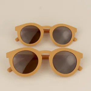 Set ochelari de soare Mom&Me - Mustar, 2 perechi, Little Prints