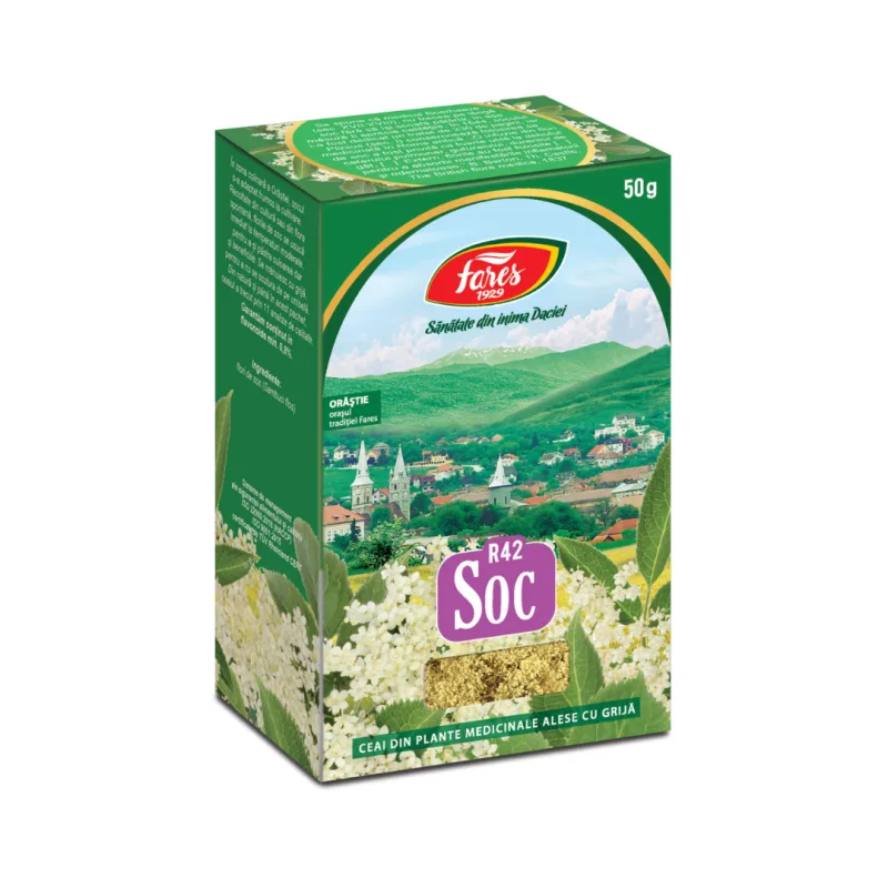Ceai de flori de soc, 50 g, Fares — preț și oferte