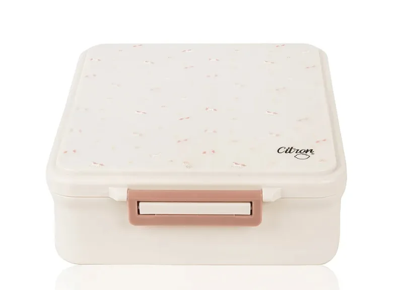 Caserola pentru pranz cu 4 compartimente + 1 borcan termoizolant - design Unicorn, Citron — preț și oferte