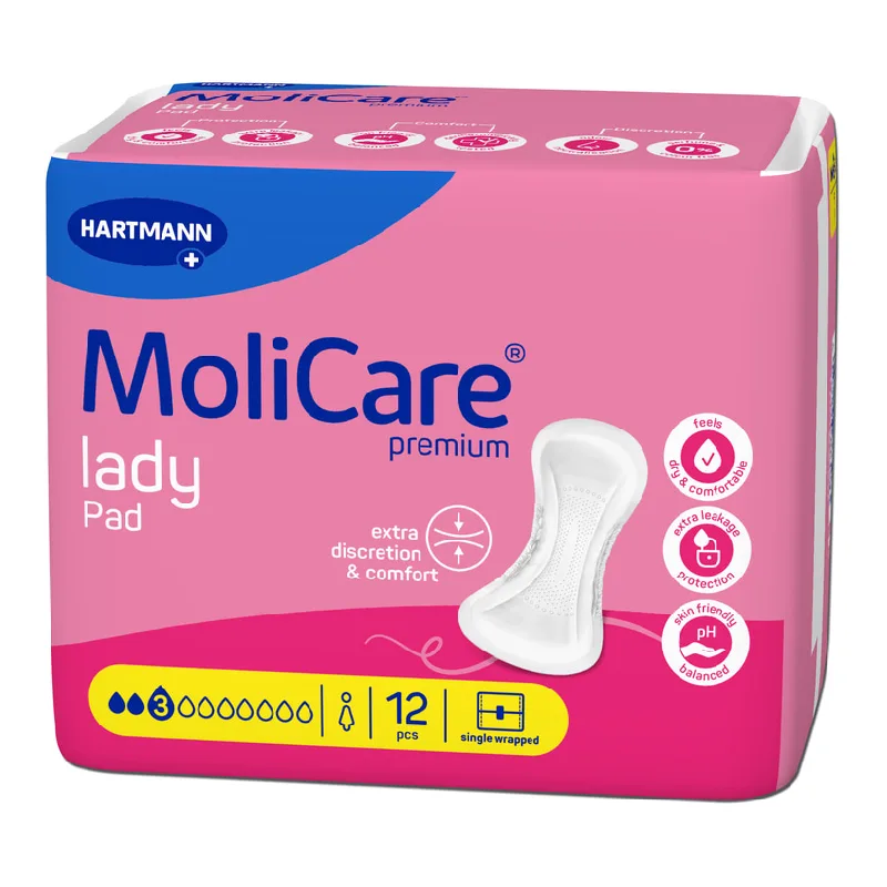 Tampoane MoliCare Premium Lady Pad, 3 picaturi, 12 bucati, HartMann — preț și oferte
