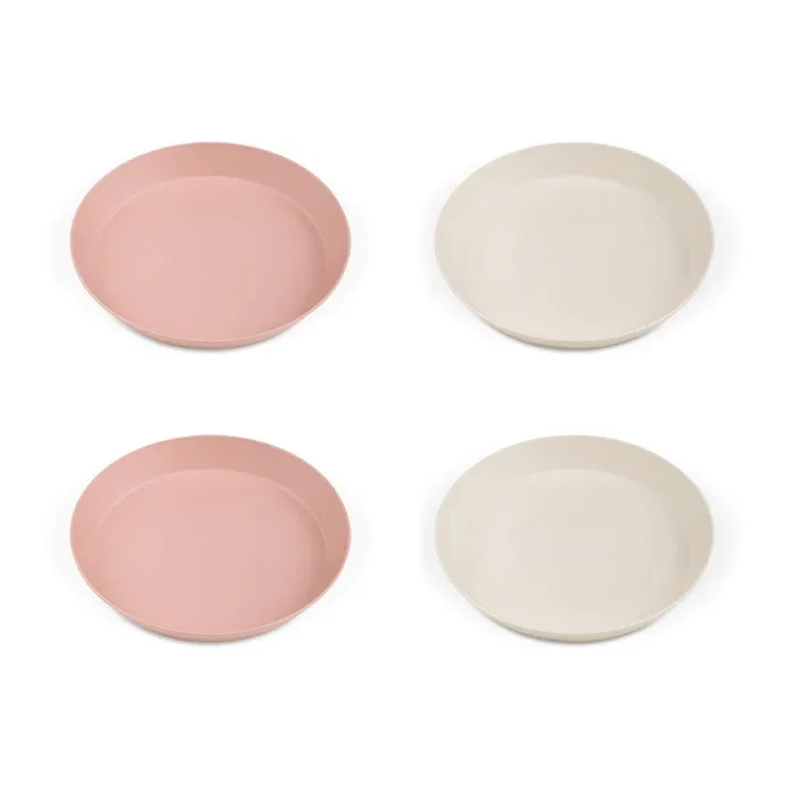 Set de farfurii bio Pink/Cream, 4 bucati, Citron — preț și oferte