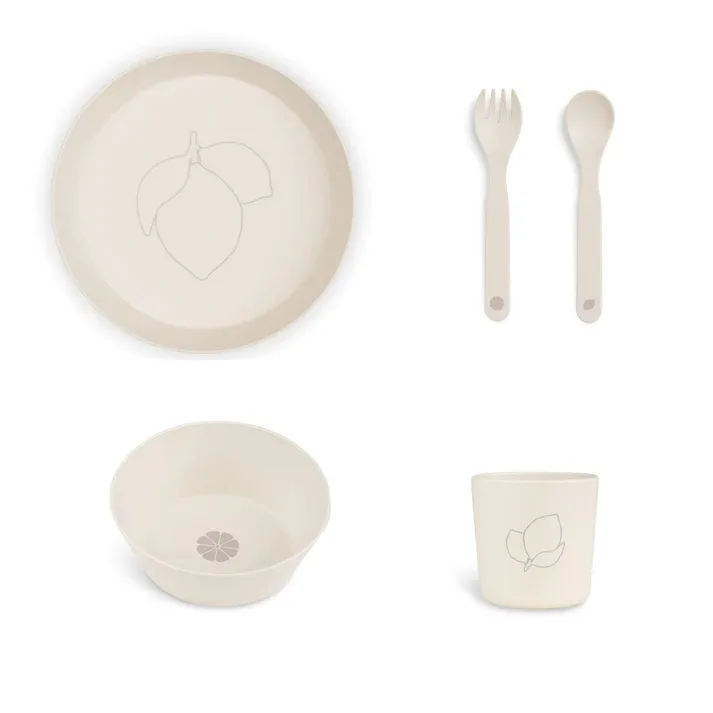 Set pentru hranire cu 4 piese - Lemon Beige, Citron — preț și oferte
