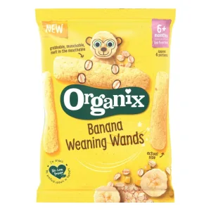 Baghete din porumb si ovaz cu banane bio, +6 luni, Organix