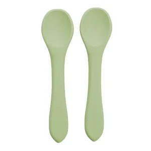 Set Lingurite din silicon, 6 luni+, Raw Green, Appekids