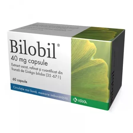 Bilobil, 40mg, 60 capsule, Krka — preț și oferte
