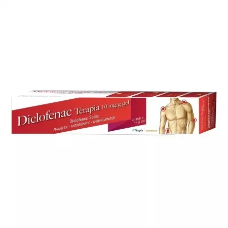 Diclofenac 10mg/g gel, 45g, Terapia TERAPIA SA CLUJ — preț și oferte