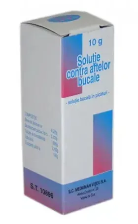 Solutie contra aftelor bucale, 10 ml, Meduman Viseu