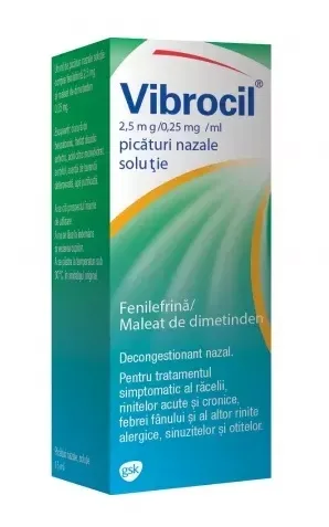 Vibrocil Picaturi nazale, 15ml, Glaxo