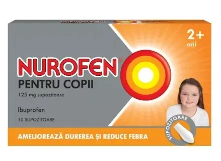 Nurofen pentru copii 2-6 ani, 125mg, 10 supozitoare, Reckitt — preț și oferte