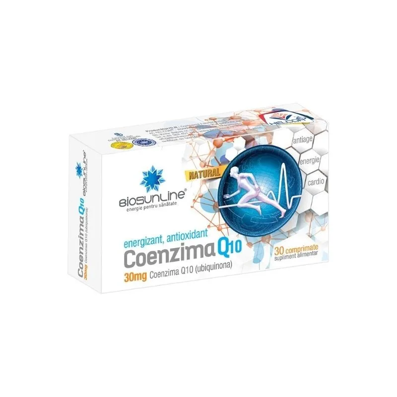 Coenzima Q10, 30 mg, 30 comprimate, Helcor HELCOR BAIA MARE — preț și oferte