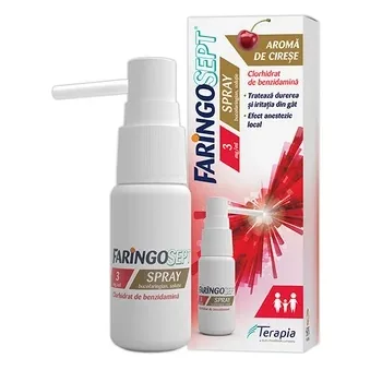 Faringosept spray bucofaringian 3mg/ml, 30ml, Terapia TERAPIA SA CLUJ — preț și oferte