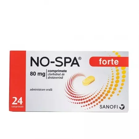 No-Spa Forte 80mg, 24 comprimate, Opella OPELLA HEALTHCARE — preț și oferte