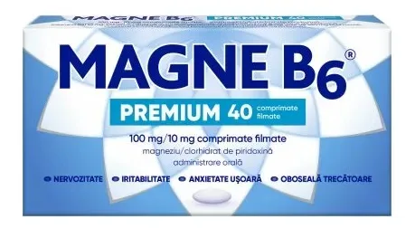 Magne B6 Premium, 40cpr.film, Opella OPELLA HEALTHCARE — preț și oferte