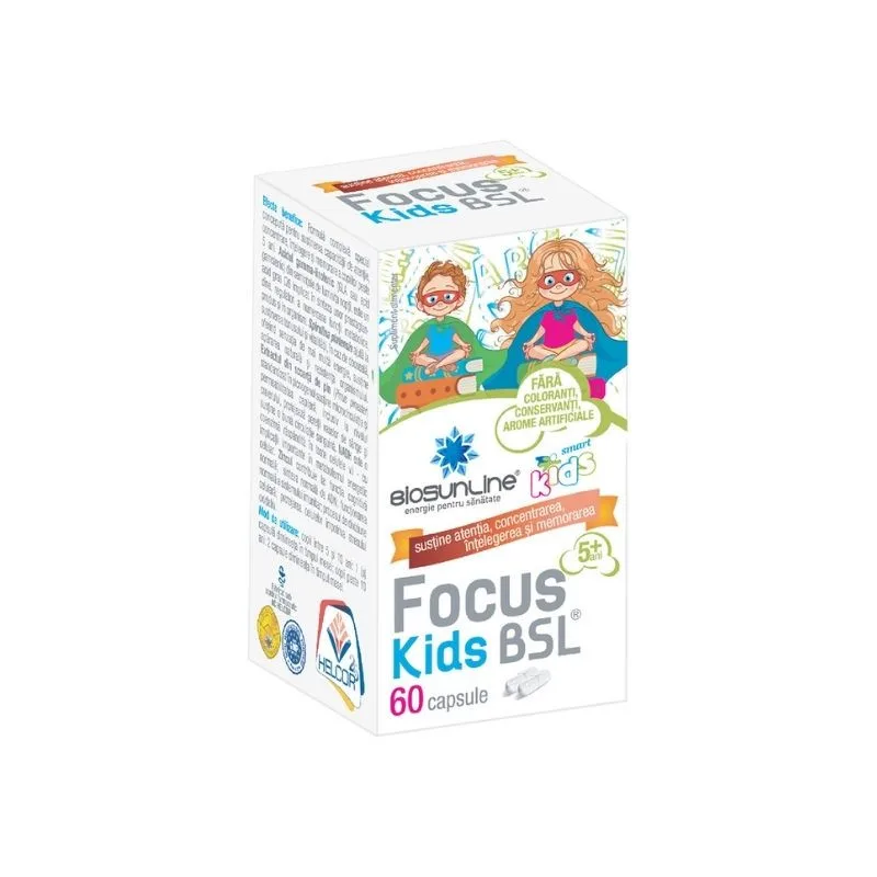 Focus Kids BSL, 60 capsule, Helcor HELCOR BAIA MARE — preț și oferte