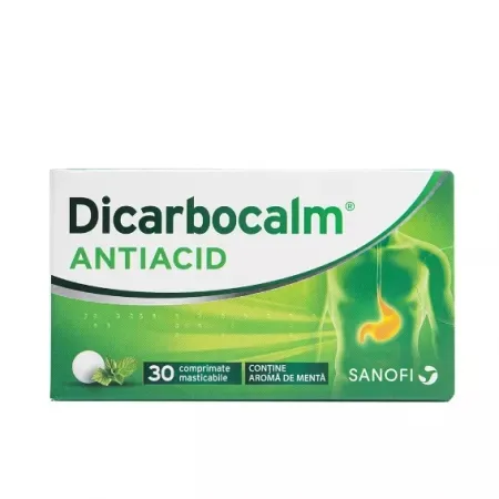 Dicarbocalm antiacid, 30 comprimate masticabile, Sanofi — preț și oferte