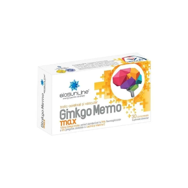 BioSunLine Ginkgo Memo Max, 30 comprimate HELCOR BAIA MARE — preț și oferte
