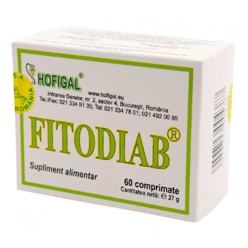Fitodiab, 60 comprimate, Hofigal — preț și oferte