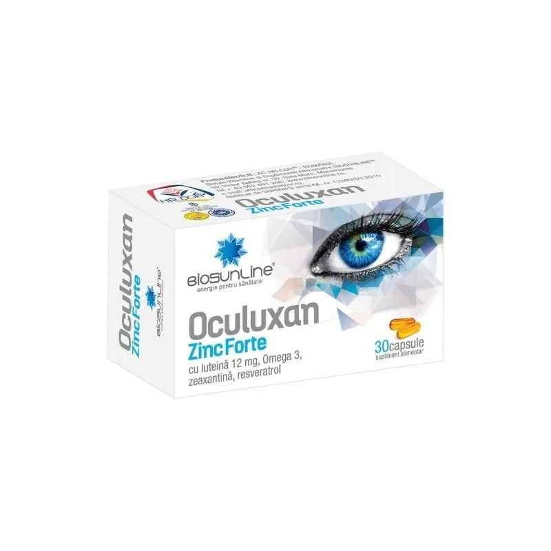 Oculuxan Zinc Forte, 30 capsule, Helcor HELCOR BAIA MARE — preț și oferte