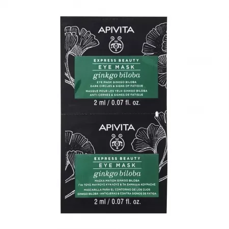 Masca pentru ochi cu gingko biloba Express Beauty, 2ml, 2 plicuri, APIVITA — preț și oferte