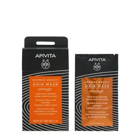 Masca de par revitalizanta cu portocale Hair Express, 20ml, APIVITA — preț și oferte