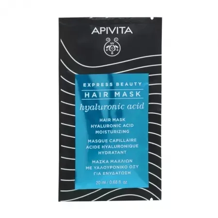 Masca de par hidratanta cu acid hialuronic Hair Express, 20ml, APIVITA — preț și oferte