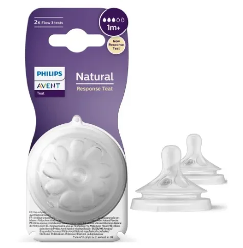 AVENT Tetina Natural Response 2orif 1m+, 2buc, SCY963/02 PHILIPS AVENT — preț și oferte