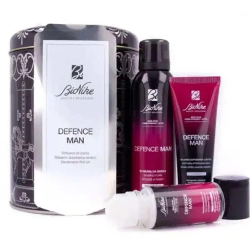 Deodorant roll-on 50ml, + Spuma de barbierit anti-iritatii 200ml + Balsam aftershave 75 ml, Defence Man DryTouch, BioNike — preț și oferte