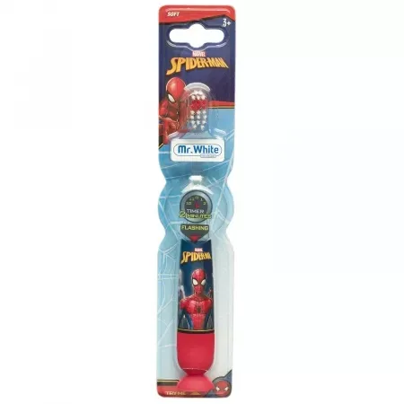 Periuta de dinti LED Soft pentru copii SpiderMan, +3 ani, Mr.White — preț și oferte