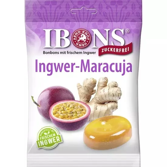 Ghimbir și Fructul Pasiunii, dropsuri, 75g, Ibons — preț și oferte