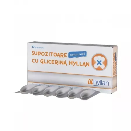 Supozitoare cu glicerina pentru copii 1500mg, 12 bucati, Hyllan HYLLAN PHARMA — preț și oferte