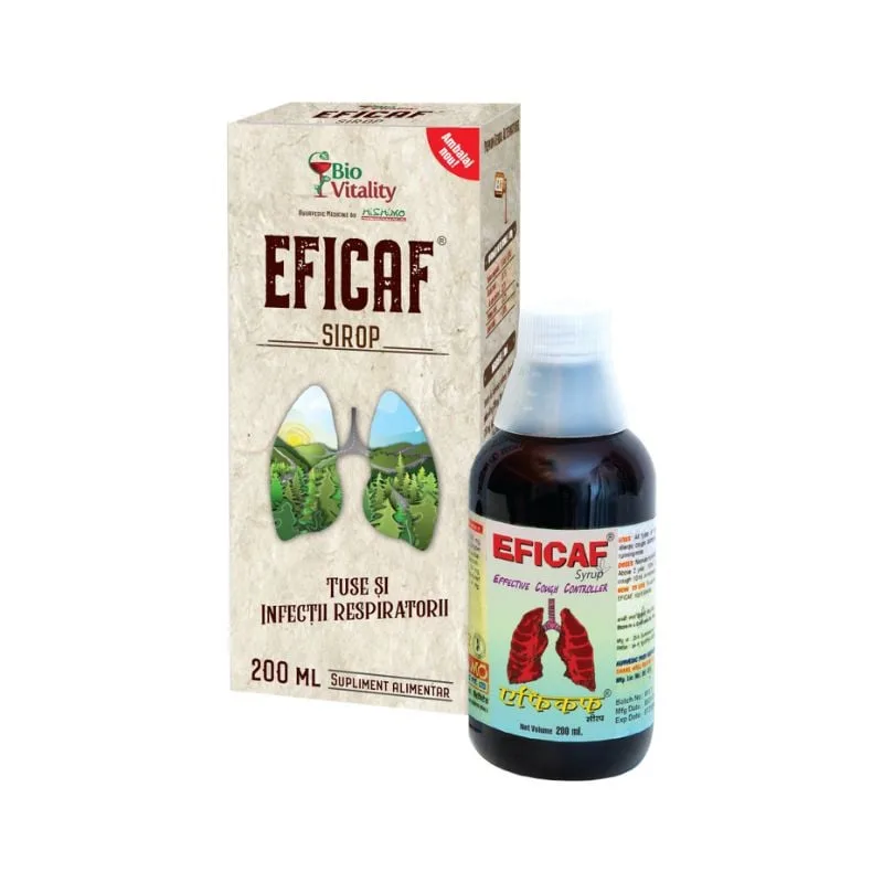 Sirop Eficaf, 200ml, Bio Vitality — preț și oferte