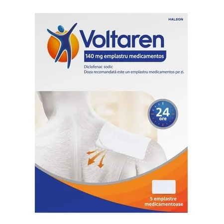 Voltaren 140mg emplastru medicamentos, 5 bucati, Haleon — preț și oferte