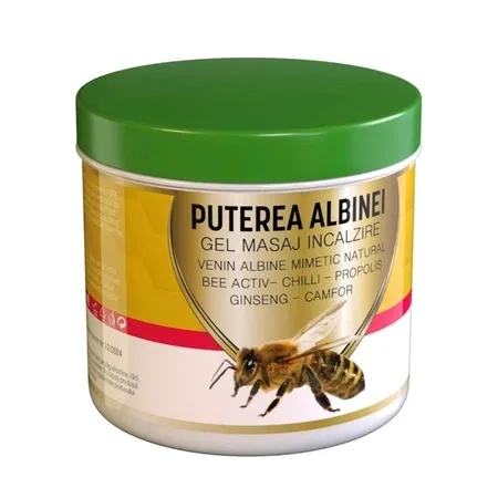Gel de masaj cu efect de incalzire si venin de albine mimetic Puterea Albinei, 275ml, Praemium — preț și oferte