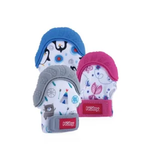 Manusa din silicon pentru dentitie 3l+ Happy Hands, 6804, NUBY