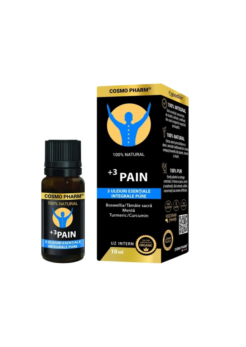 Ulei esential +3 Pain, 10ml, Cosmopharm — preț și oferte