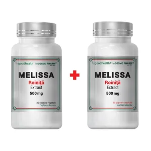 Pachet Melissa Extract, 500mg, 60 + 30 capsule cadou, Cosmopharm