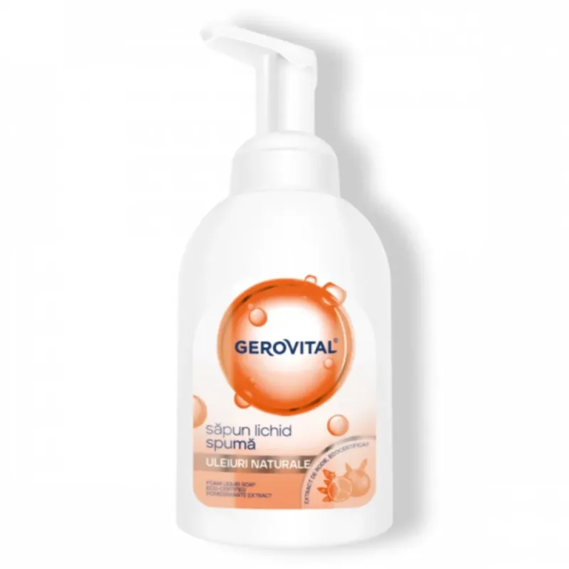 Sapun lichid spuma cu uleiuri naturale, 300ml, 1447, Gerovital — preț și oferte